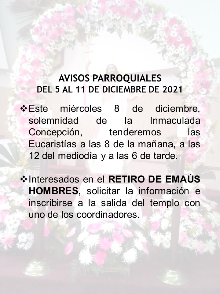 Avisos parroquiales